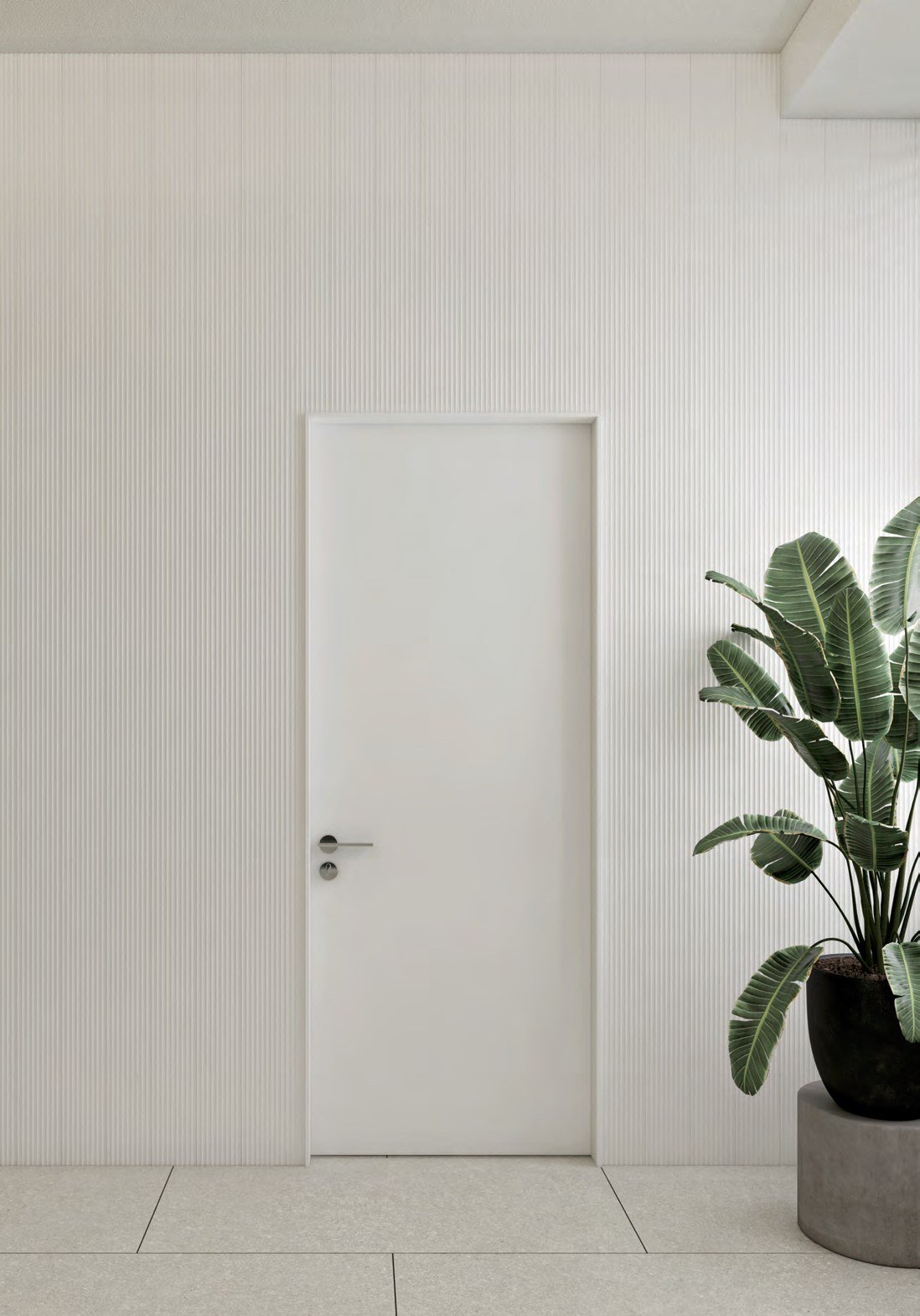 방염 YA-001 민자와 울트라 클립 슬림 문틀, 크림화이트 WA-06 연출 이미지