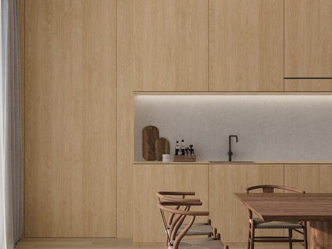 HPW24 던오크 필름 · 히든 도어 HPW24 · 보드 럭스 PW-24 연출 — 2026 예림 인테리어 필름 룩북